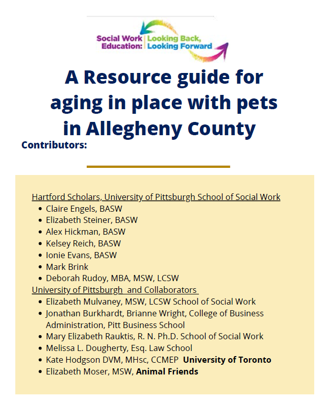 Aging and pet guide cover page