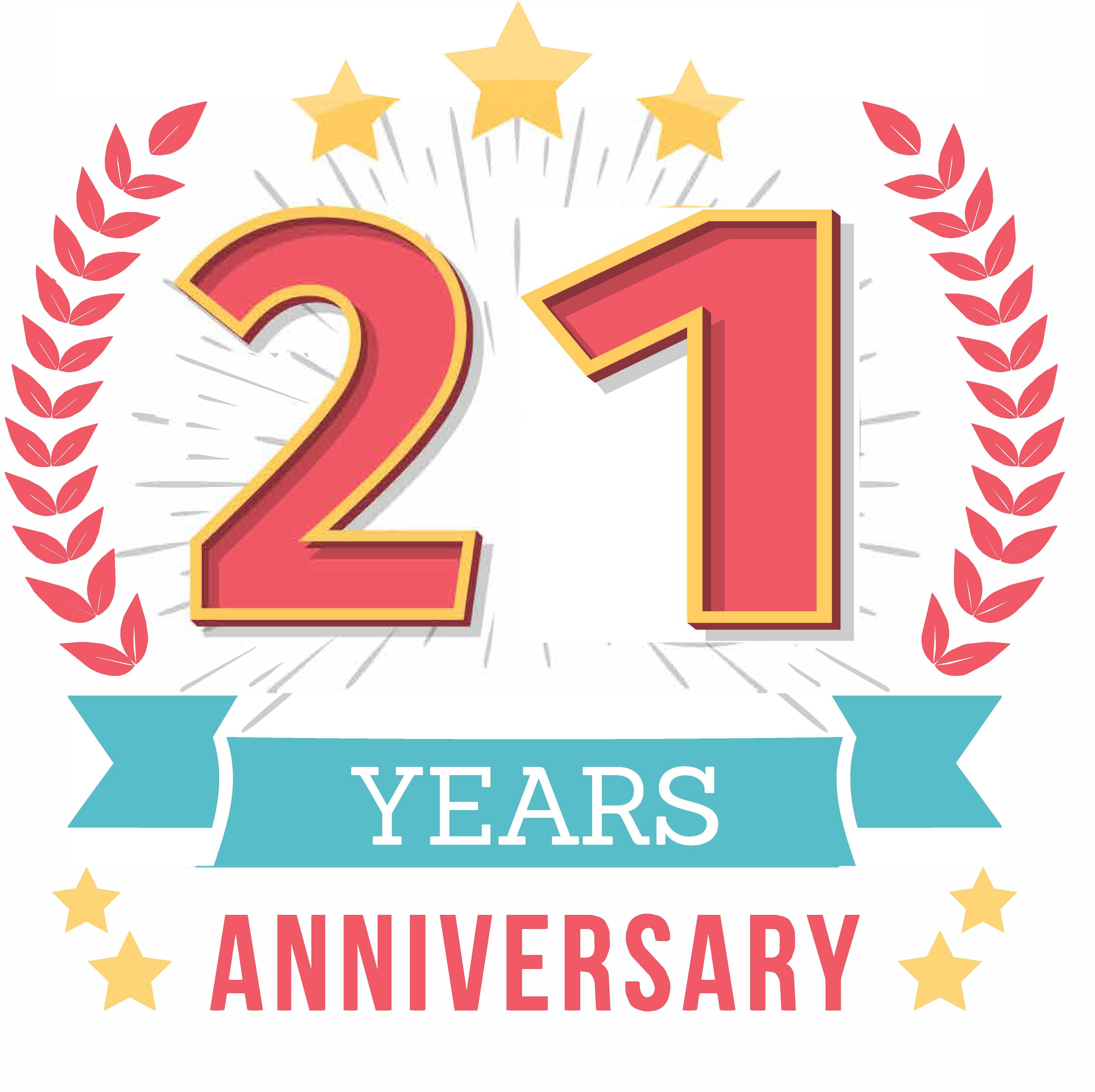 21 anniversary logo