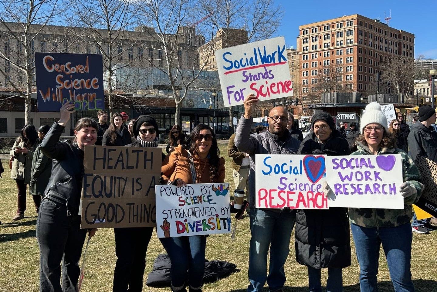 Faculty protesting