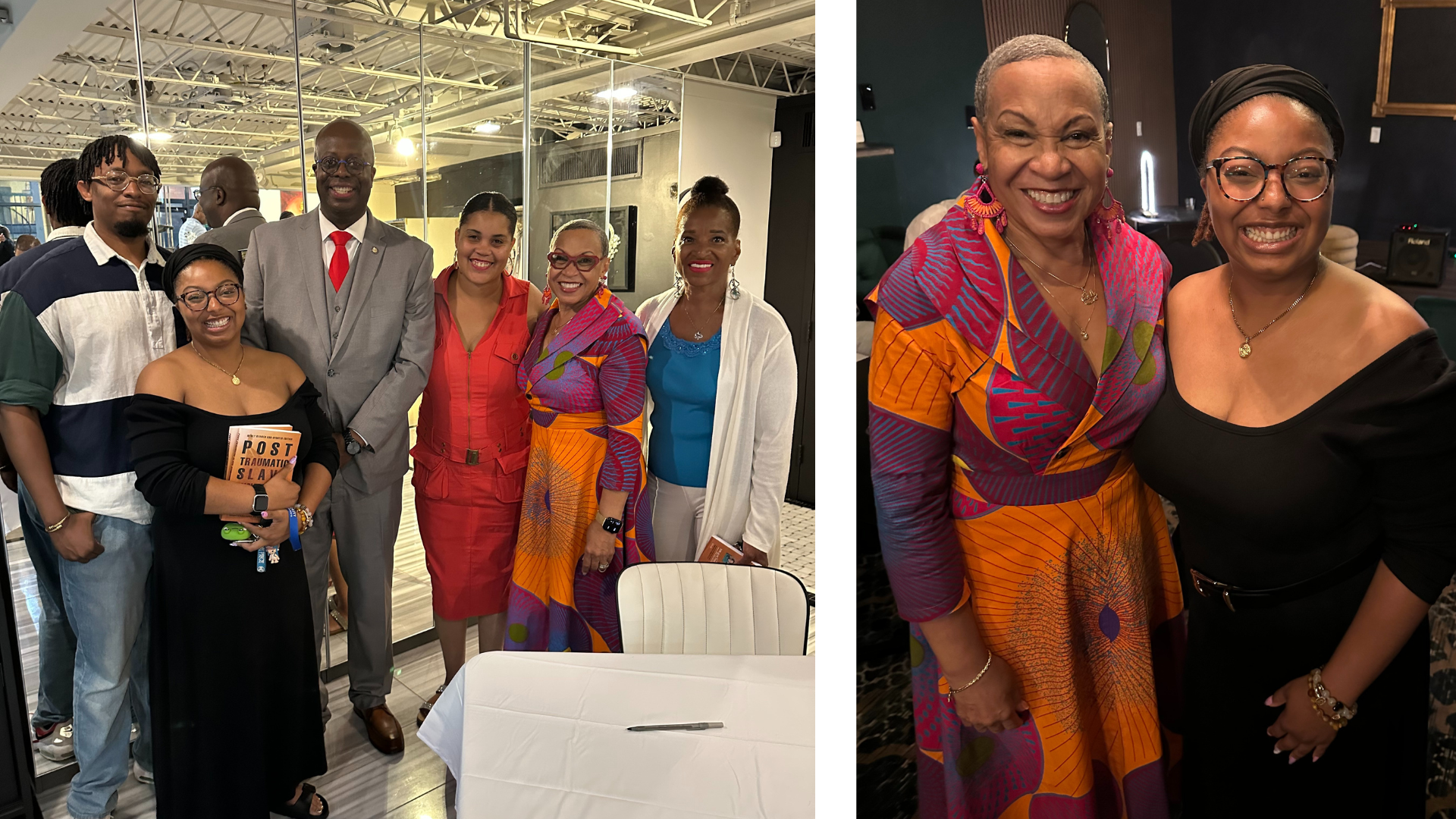 Dr. Alexus Brown with Dr. Joy DeGruy and colleagues