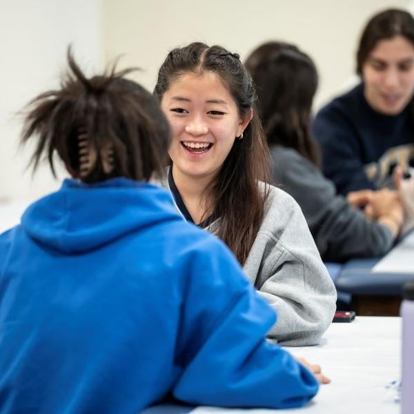 Students talking